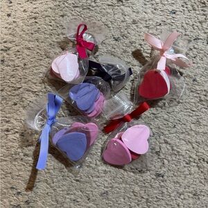 Heart-Shaped Holiday Decor Set - Pink, Purple, Red, White